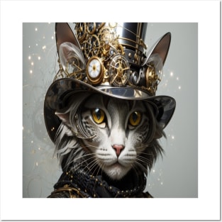 Steampunk Cat No.1 Posters and Art